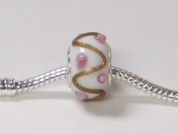Stamped 925 Glass Bead Fits Pandora - 1 Piece