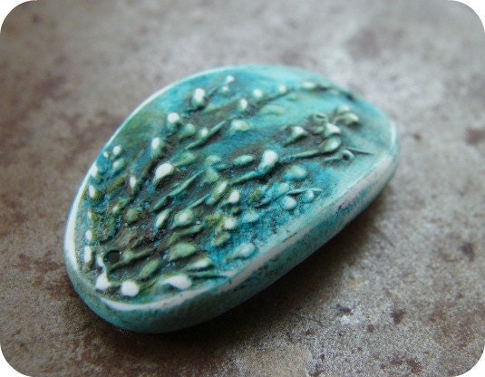 Teal Willow Cuff Bracelet Bead