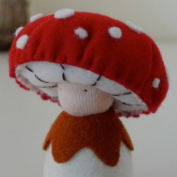 Mushroom Doll / Felt Plushie / Musca