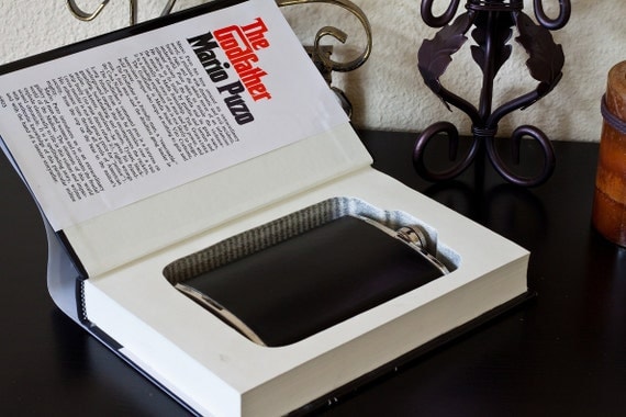 Hollow Book Safe & Flask - The Godfather