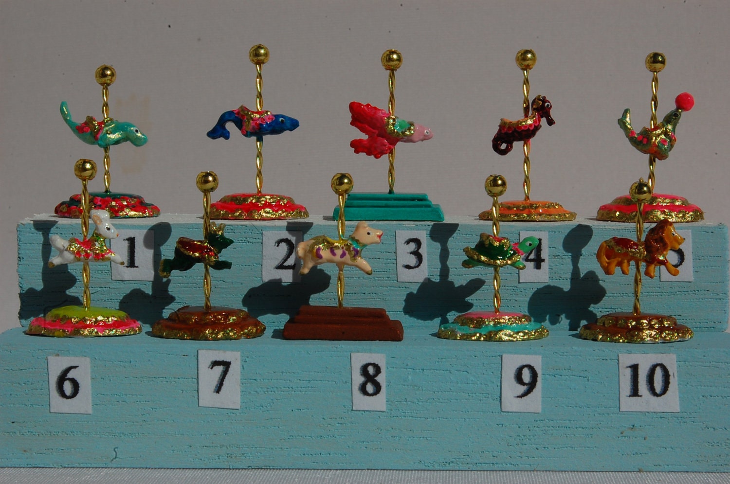 Miniature Dollhouse Carousel Kit- choose from 48 animals
