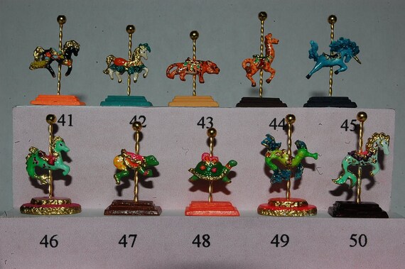 Miniature Dollhouse Carousel Kit- choose from 48 animals
