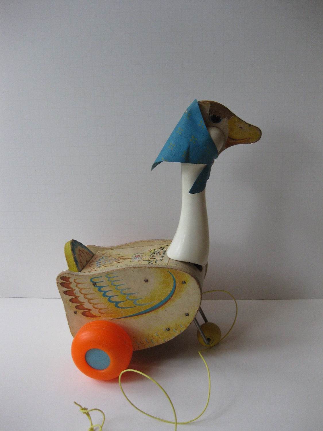 Vintage 60s Fisher Price Mother Goose Adorable Pull Toy