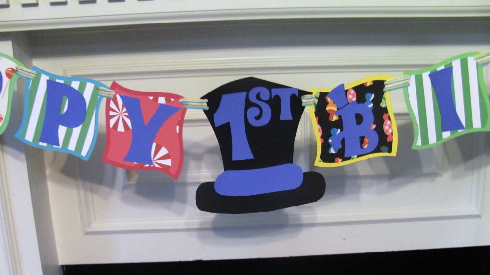 Willy Wonka & the Chocolate Factory Birthday Banner