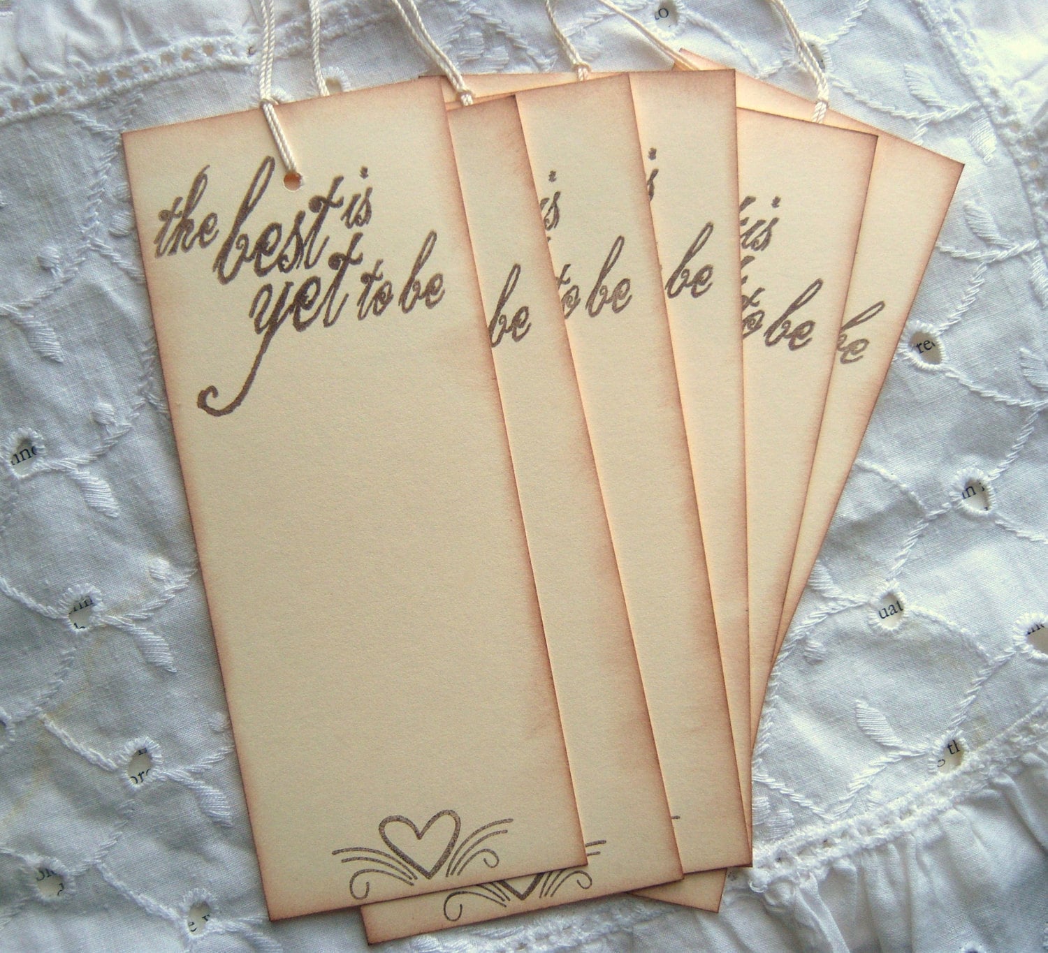 The Best is yet to be - Vintage inspired hang tags, wedding, romance, love