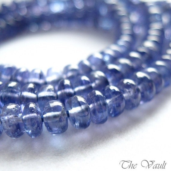 10 Tanzanite 4-4.5mm smooth rondelles