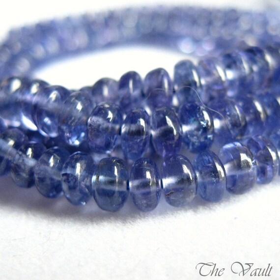 10 Tanzanite 4-4.5mm smooth rondelles