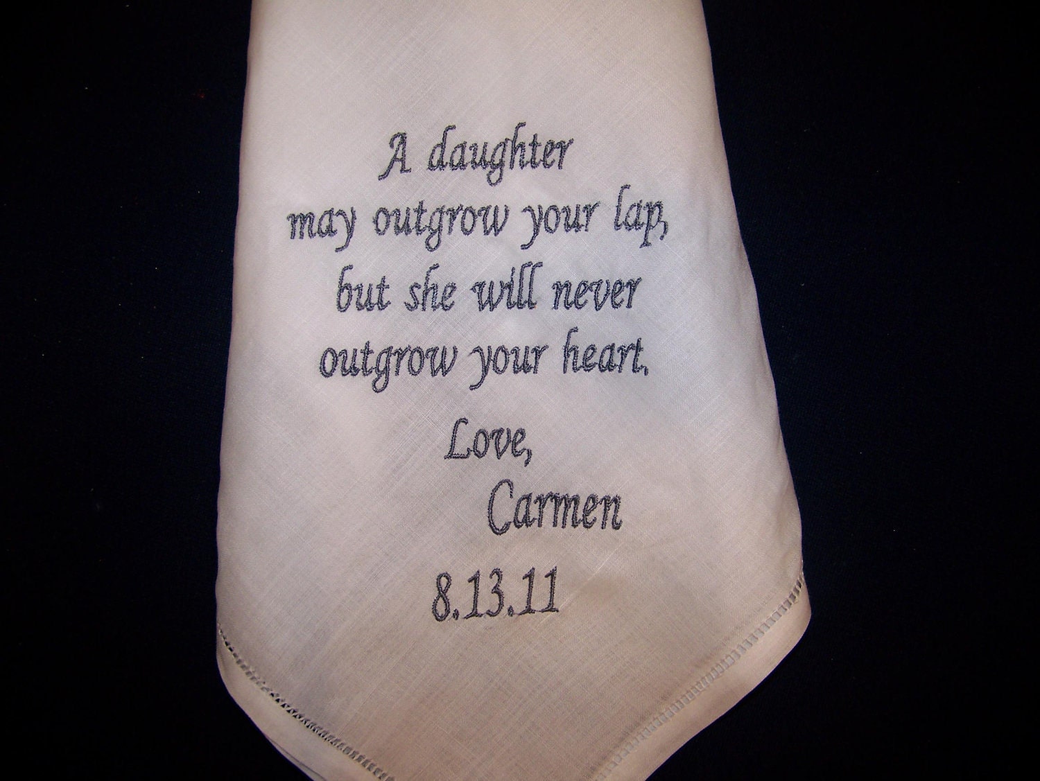 Religious Wedding Hanky for Bride Groom Mother Daughter Son Father 