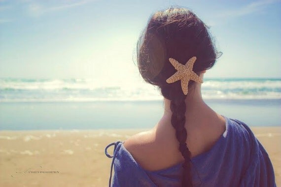 Starfish hair clip by dreamsbythesea on Etsy