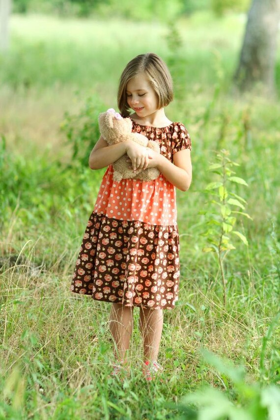 Peasant Dress In Breakfast At Tiffany's Fabric - Girls' Size 3-8