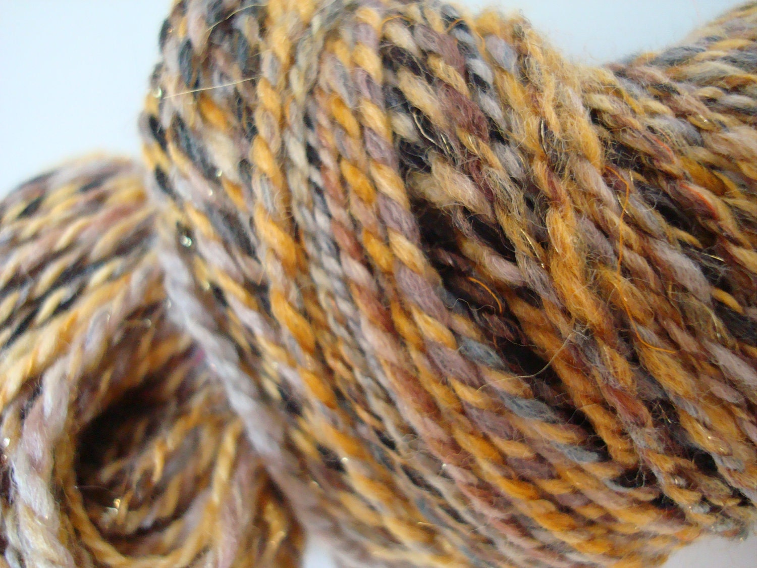 Handspun Yarn "TYGER TYGER" Merino/Silk Fingering Weight 251 yds