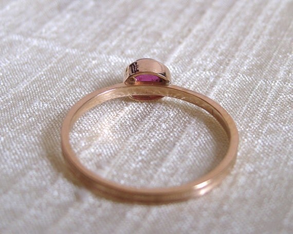 Pink Tourmaline Ring 18k Pink Gold