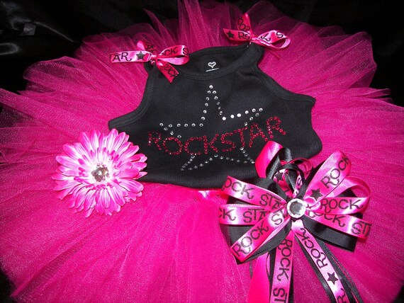 ROCKSTAR Princess BLING Tutu Set--Full and Poufy Unique Tutu Set--