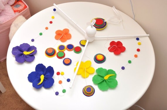 Tropical Felt Rainbow Mobile