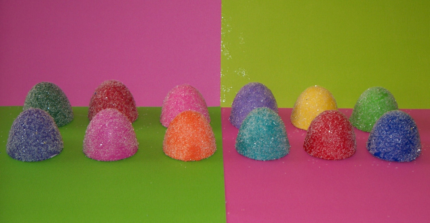 6 Fake Gumdrops for Candyland Theme Birthday Party Favors Decorations 