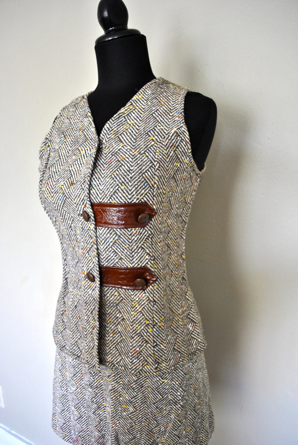 1960/70s Womens Handmade Colored Wool Suit