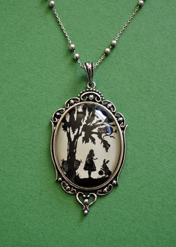 Alice in Wonderland Necklace, pendant on chain