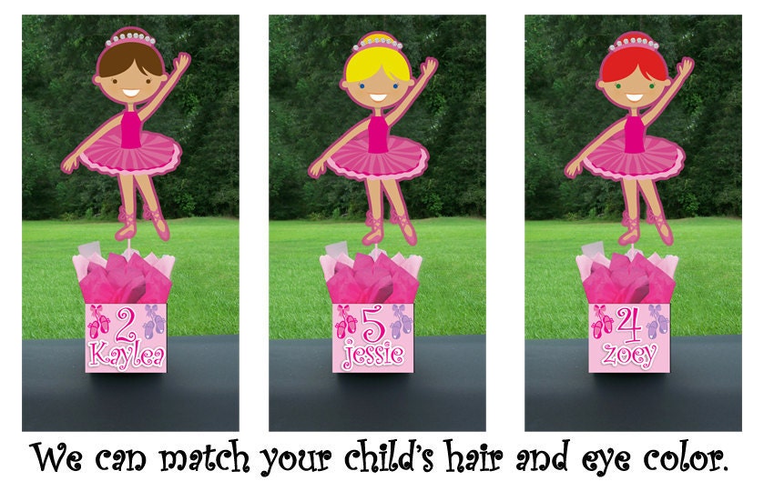 BALLET DANCE gymnastics gymnast Party Centerpiece 3 feet tall and favors Mitzvah baby shower 1st birthday centerpieces