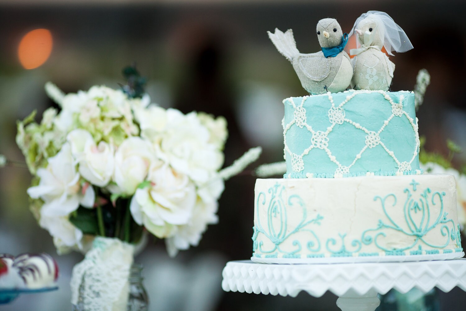 Wedding Cake Topper Lovebirds 2