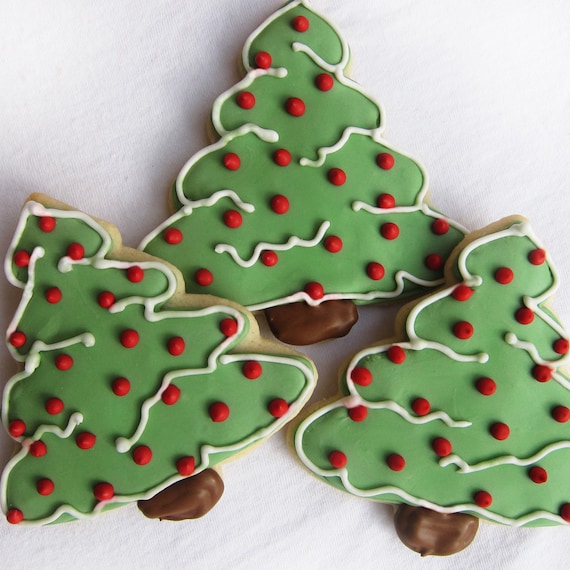 Christmas Tree Cookies - Holiday Cookies - Christmas Cookies