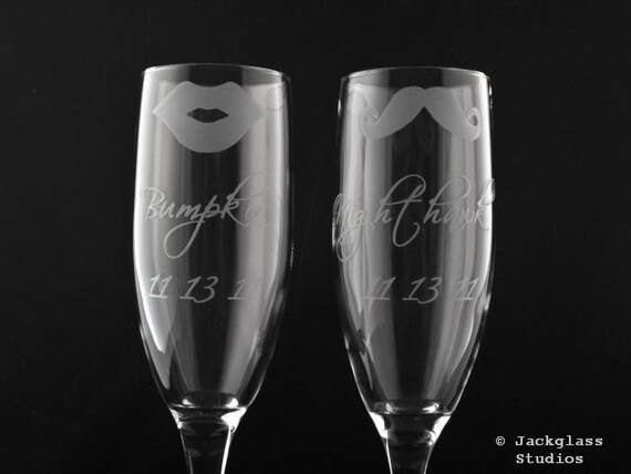 Exquisite Custom Etched Wedding Flutes by Jackglass on Etsy
