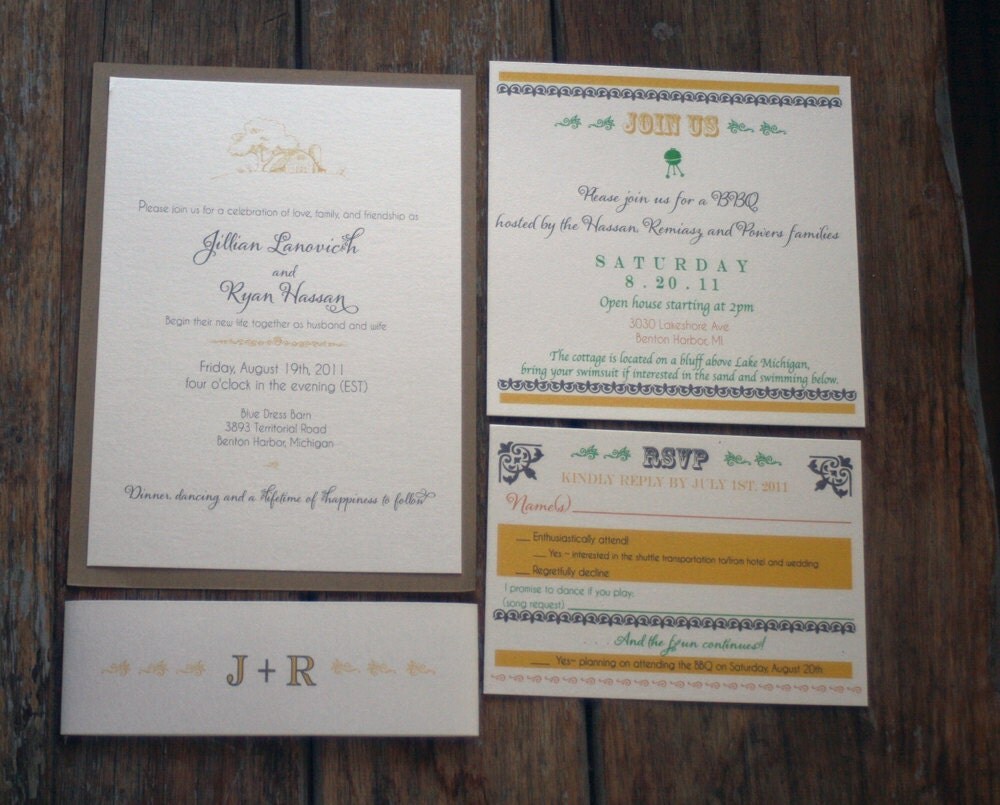 Mouseover the photos Wedding Invitation 