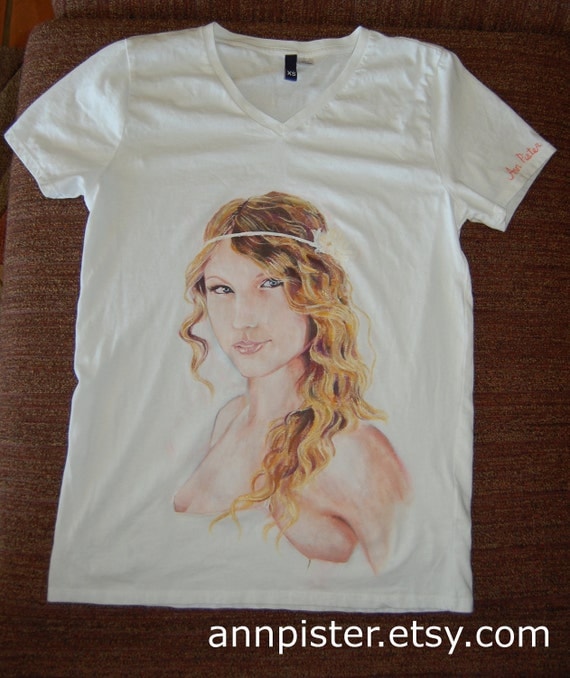 Handpainted Taylor Swift t- Handpainted Taylor Swift t-