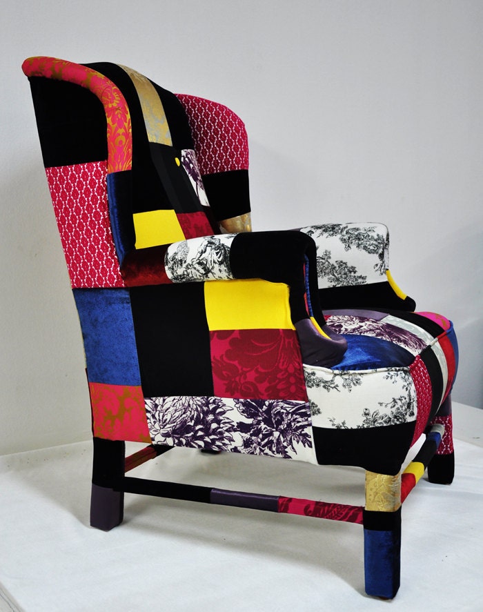 wings armchair patchwork