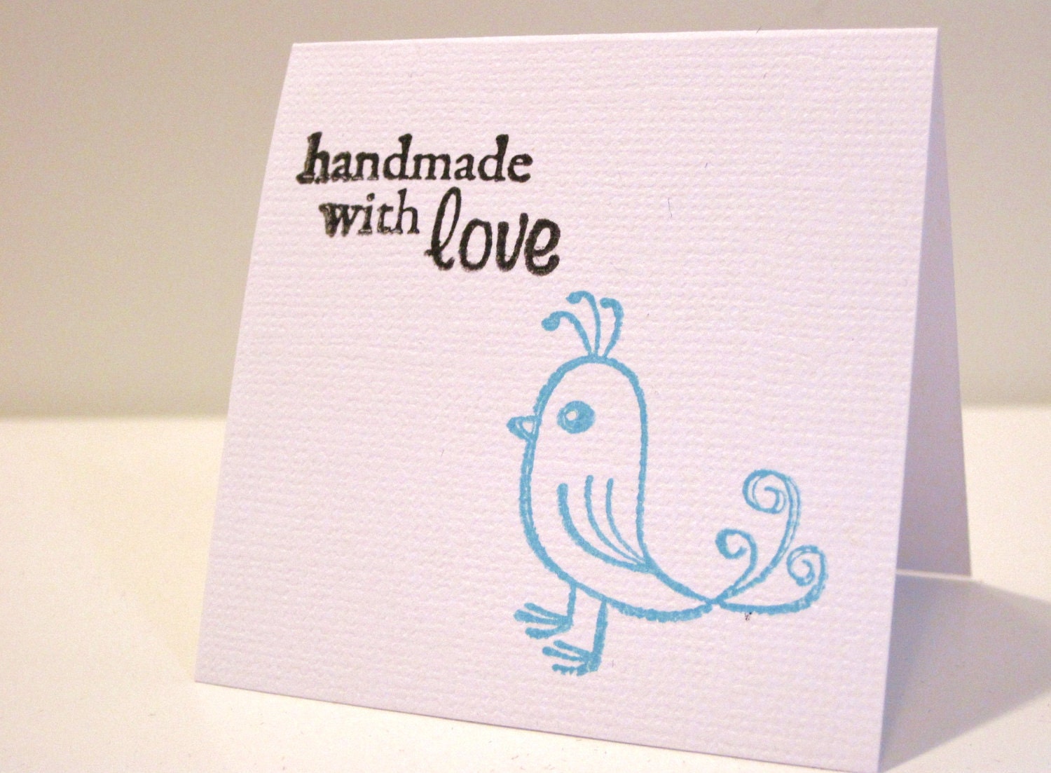 Handmade with Love Birdie Quail Stamp Thank You Shop Supplies and Mini Cards (10)