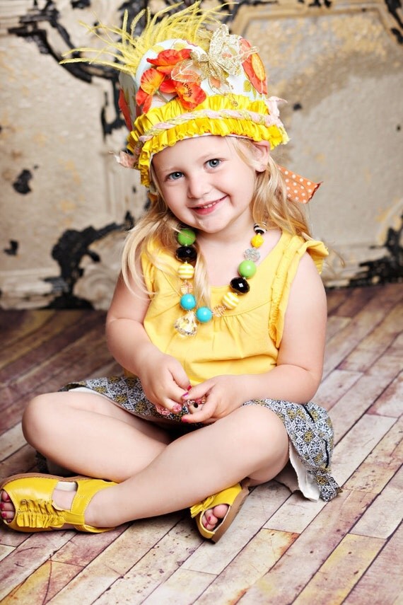 Orange You Clever Multi-Colored Crown Headpiece-vintage, couture, hair, head, band