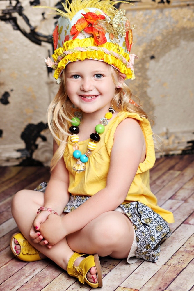 Orange You Clever Multi-Colored Crown Headpiece-vintage, couture, hair, head, band
