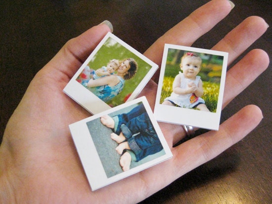 10 Miniature Custom Polaroid Photo Magnets For Your Fridge