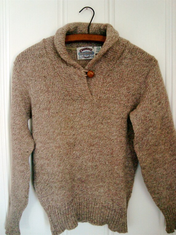 Vintage 70's Shawlneck Wool Sweater
