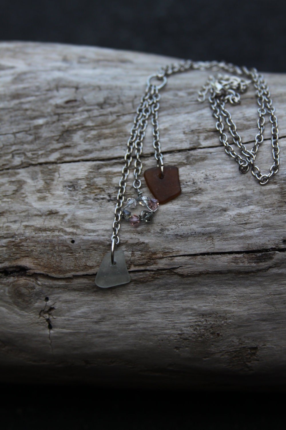 Layered Cake Sea Glass Necklace