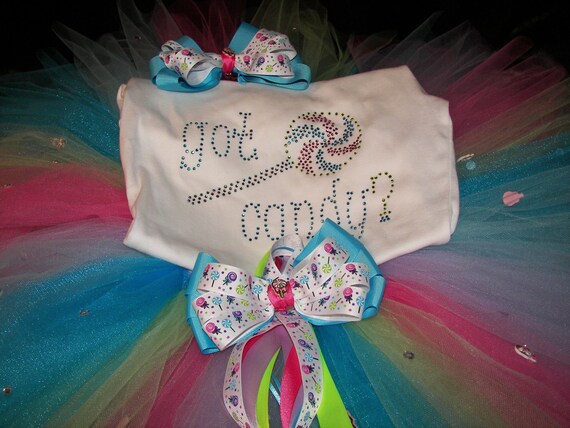 Candy Colored Lollipop Princess Bling Tutu Set--Lots of BLING-Unique and Original