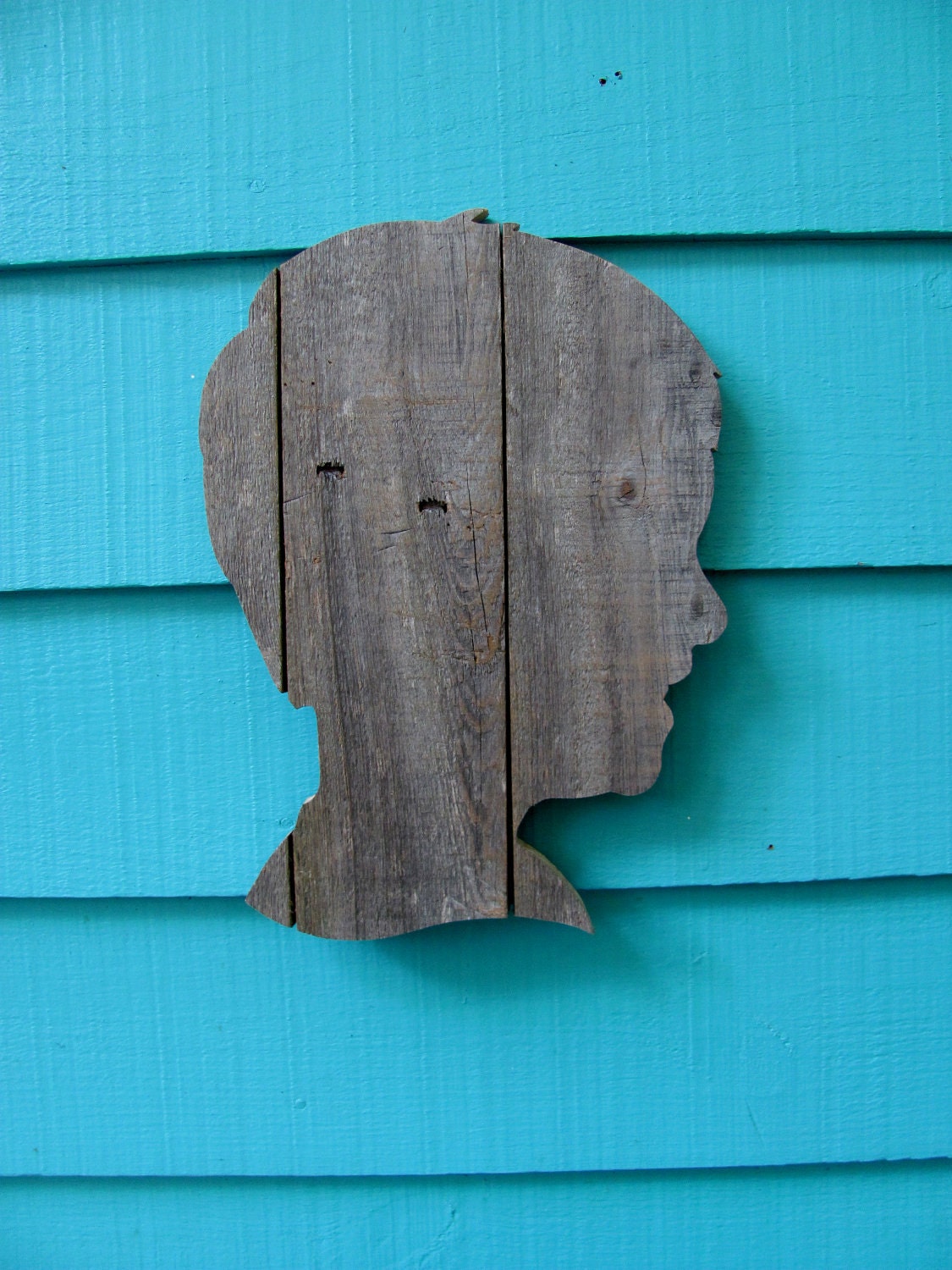 Custom Silhouette Portrait made of recycled wood