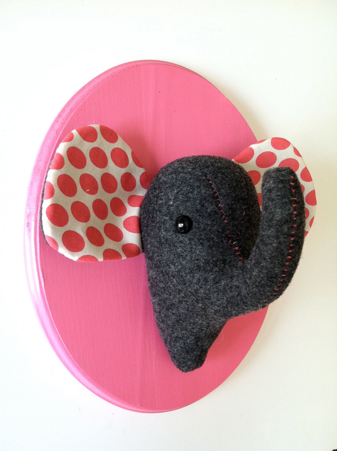 Elephant felt taxidermy