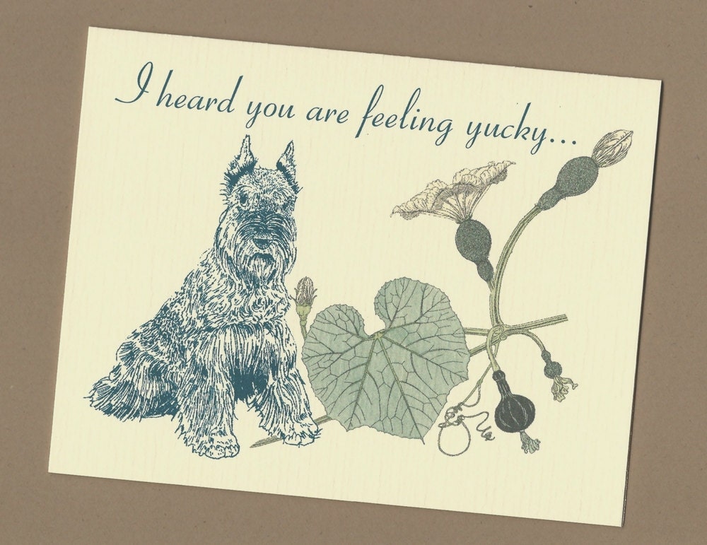 Handmade Card Get Well Soon - I heard you are feeling yucky...