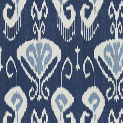 Kravet Bansuri ikat pillow cover in Iris Blue - 20 x 20