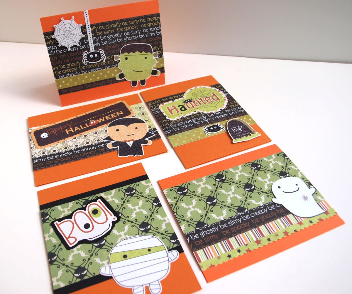 Halloween Cards, Set of 5