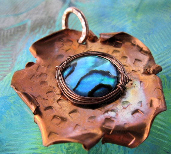 Copper & Abalone Pendant