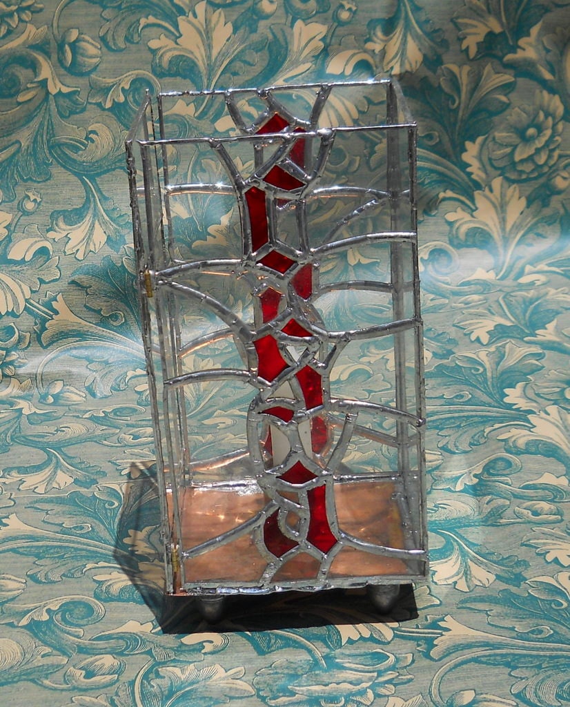 Handmade Stained Glass CSA Table Lantern
