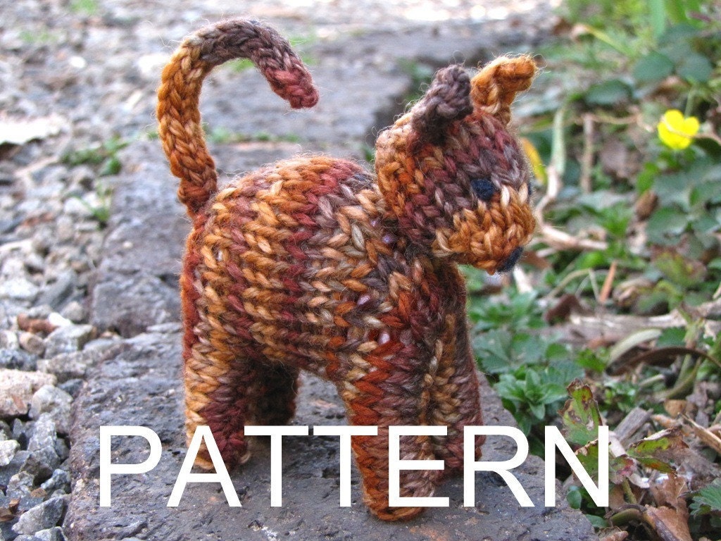 Waldorf Toy, Cat Knitting Pattern, PDF