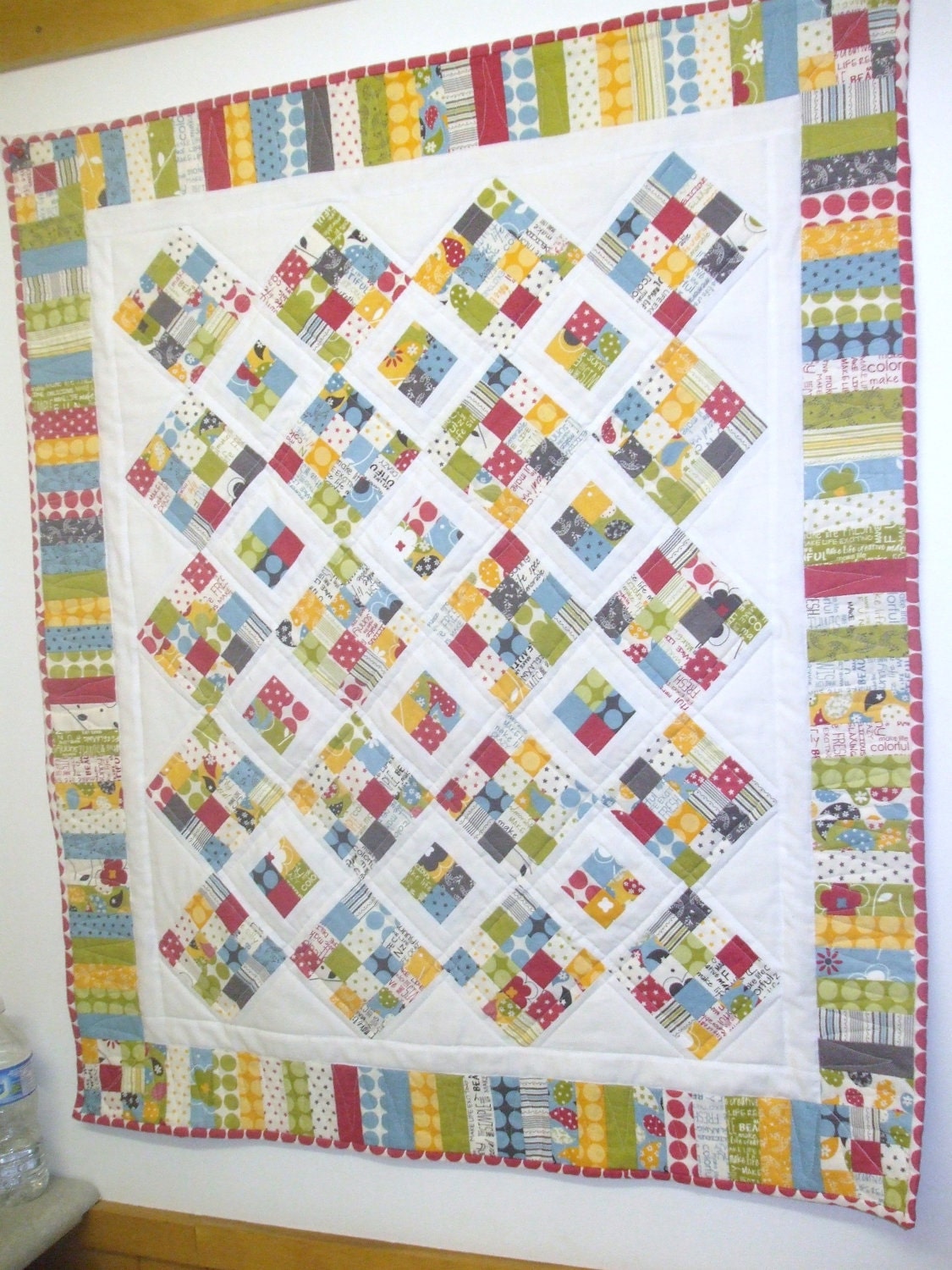SALE - Baby Quilt - "Between Charming Friends Quilt"