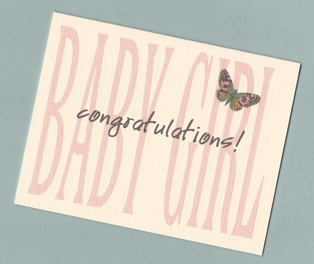 Baby Girl Congratulations Card