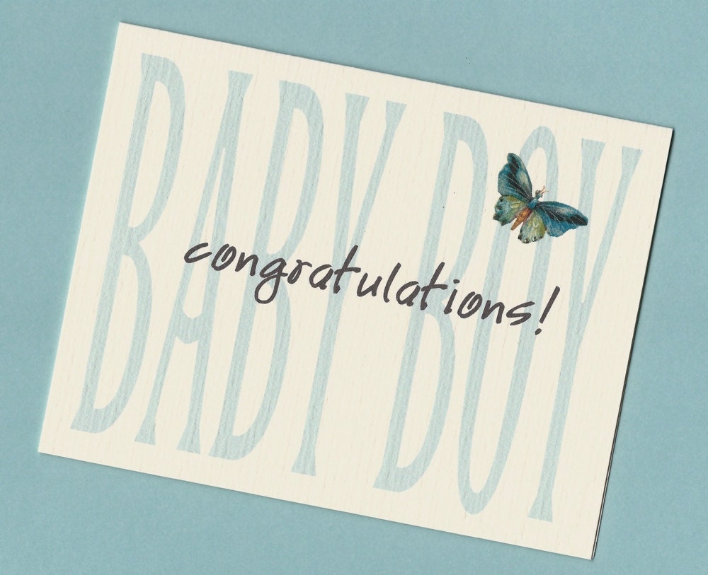 Baby Boy Congratulations Card