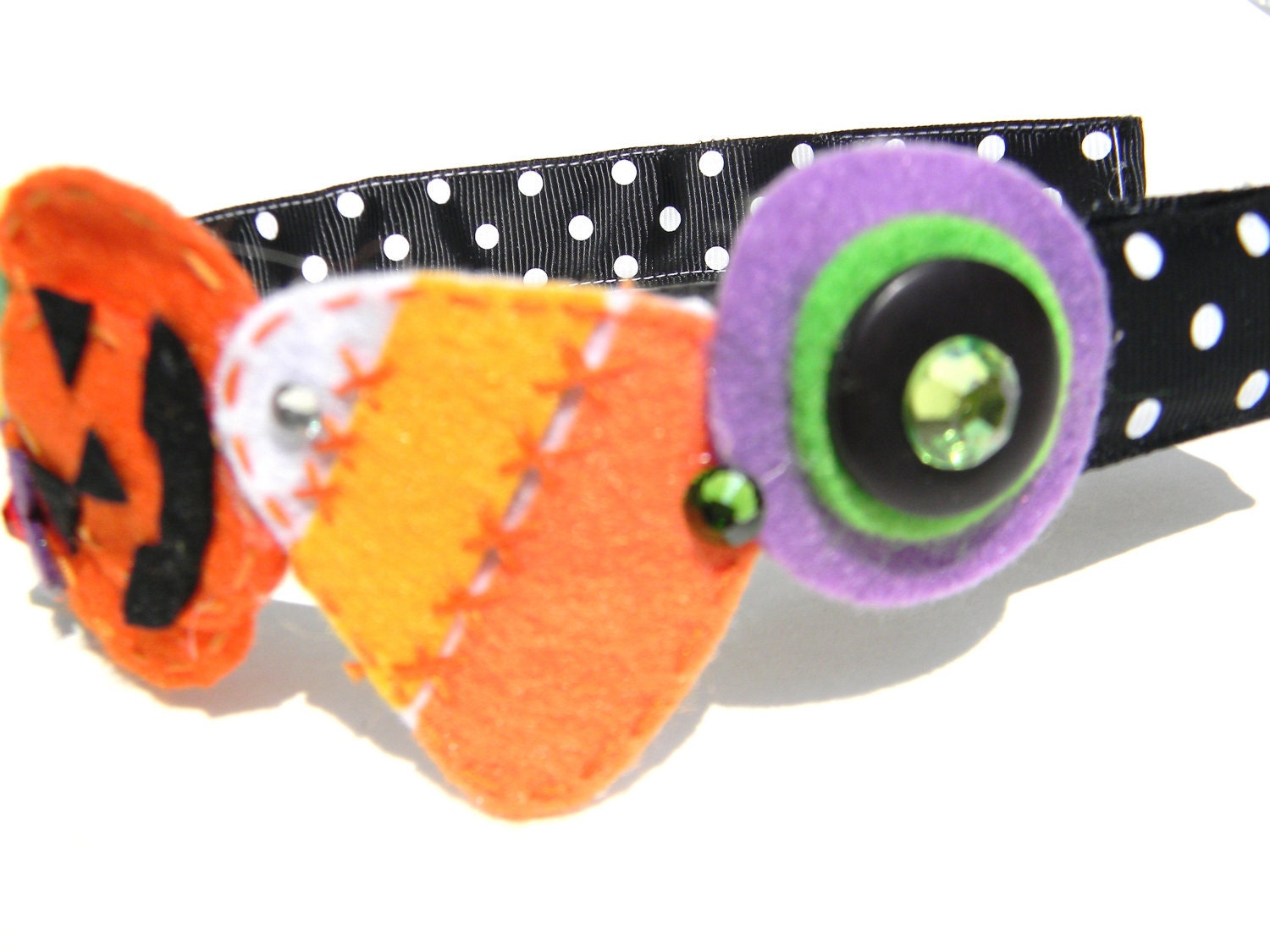 Halloween Collage Jeweled Felt HeadBands