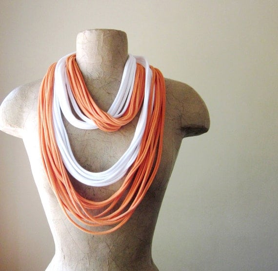 STANDARD cotton jersey scarf in creamsicle
