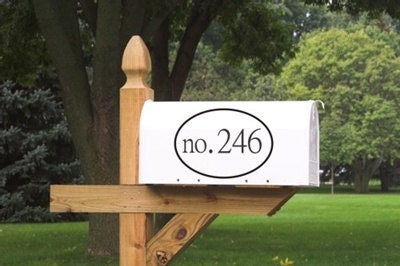 Mailbox Numbers Vinyl Decal Customized