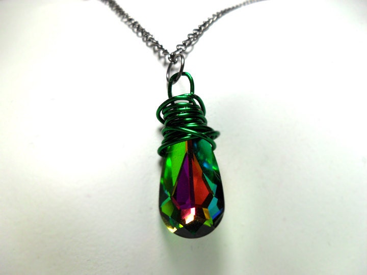 Crystal Wire Wrapped Necklace - $18.00 Crystal Wire Wrapped Necklace - $18.00